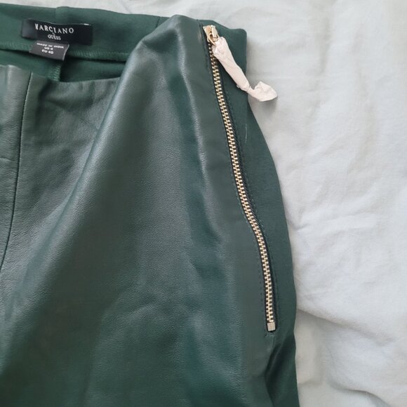 NEW MARCIANO Women's Size 4 Leggings Coy Leather High Rise Alpine Grove - Picture 5 of 9